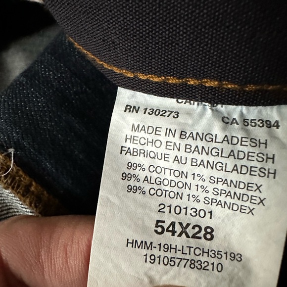 NWT Lee Men’s Big & Tall loose fit jeans size 54 x 28 - Picture 7 of 8